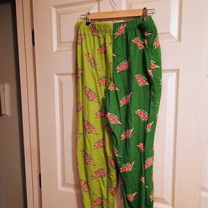 Womens Mt Dew Lounge Pants, Large, Cuffed, Ankle Length, Hi-Rise, New